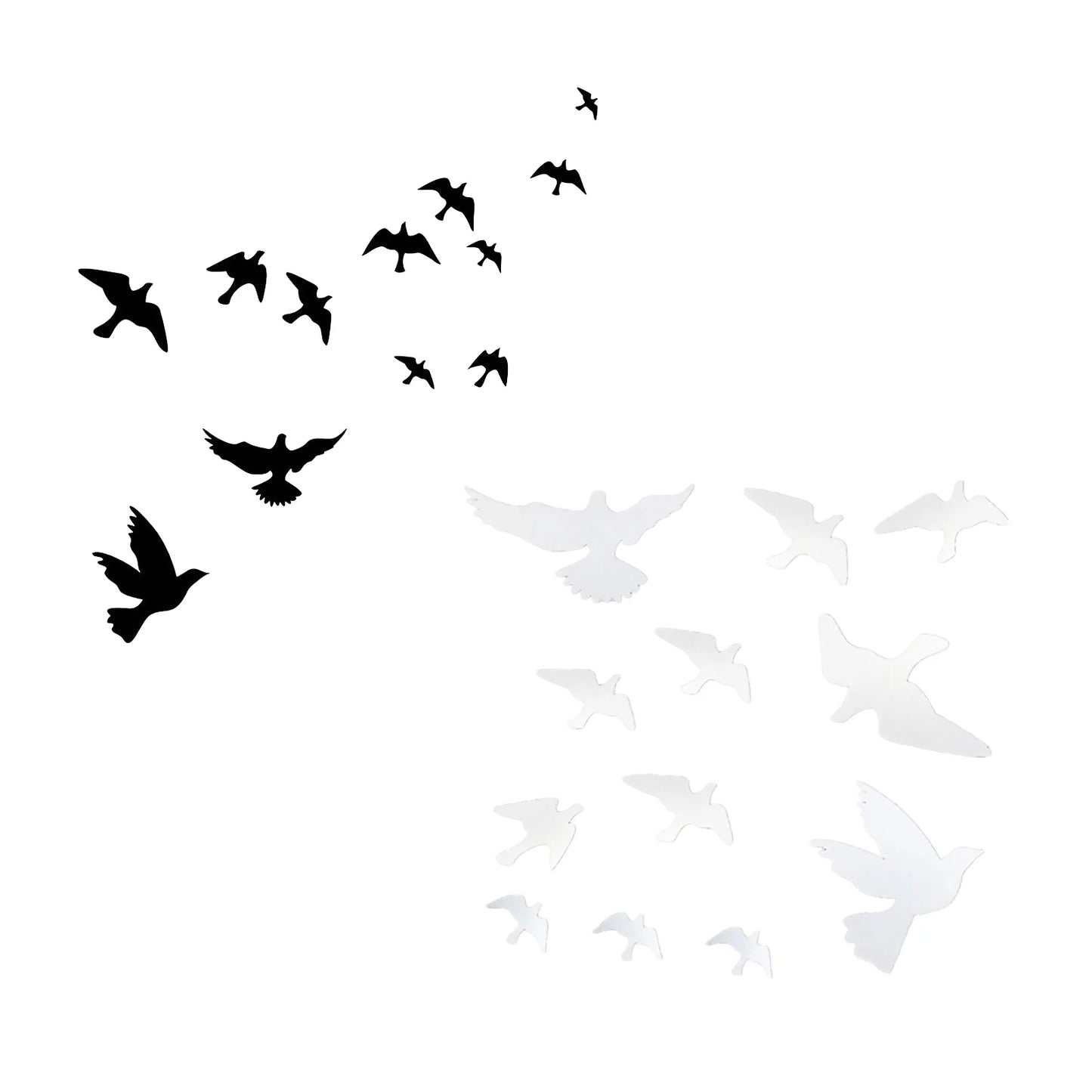 1-10sets Window Alert Bird Stickers Anti-Collision Fly Pigeon Wall Sticker Home Decoration Self-Adhesive Silhouettes Decal Decor