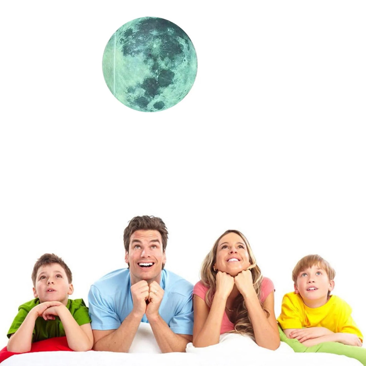 20cm3d Moon Fluorescent Wall Sticker Pvc Removable Luminous Sticker Creative Children'S Room Decoration Astronomy Enlightenment