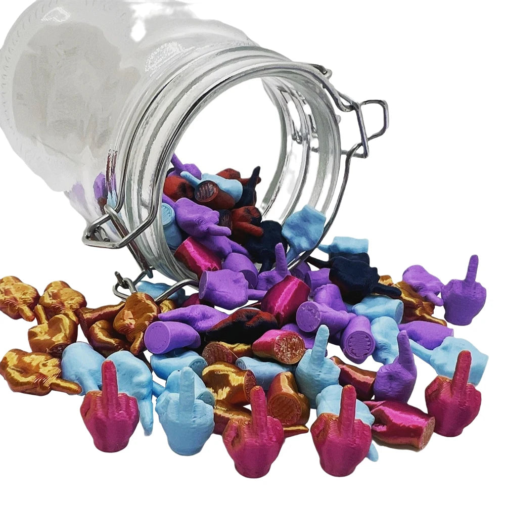 Jar of Middle Fingers To Give 3D Printed Middle Fingers In A Jar Funny Middle Finger Jar Unique Home Decor and Novelty Gift
