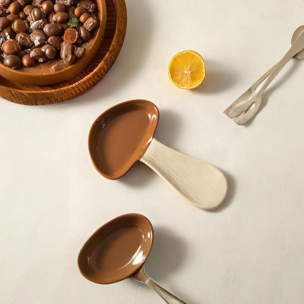 Ceramic Mushroom Soup Spoon Holder Vintage Style Kitchen Utensil Organizer High Appearance Level Home Dining Accessory