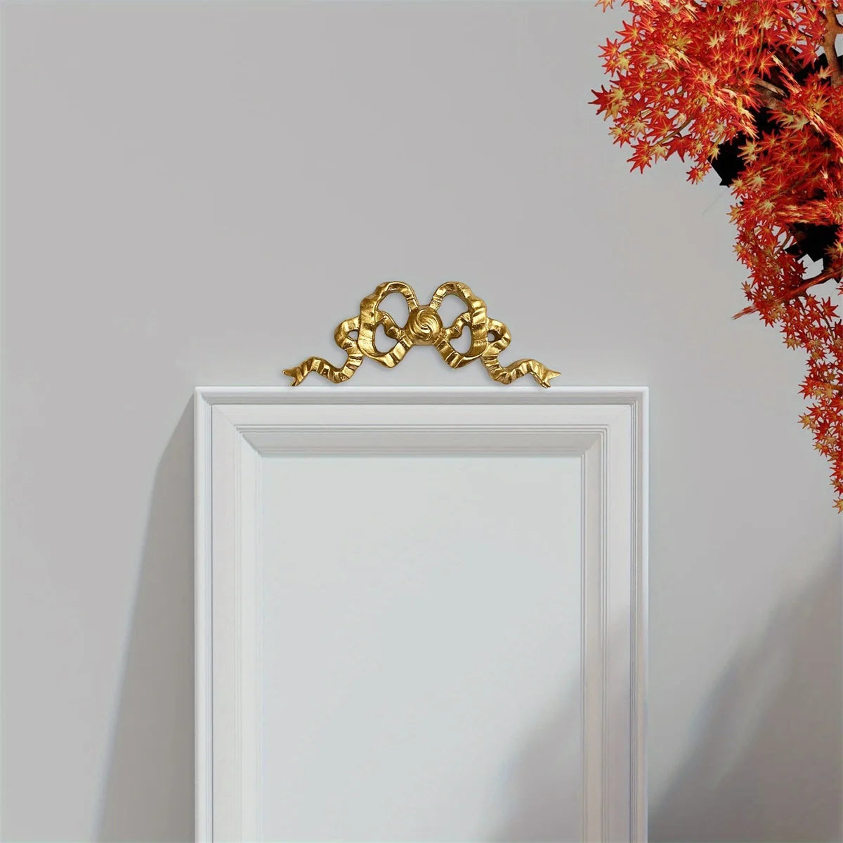 Elegant Resin Bow Wall Decorative Appliques for DIY Craft Mirror Photo Frame - Golden Bow Wall Hanging Art