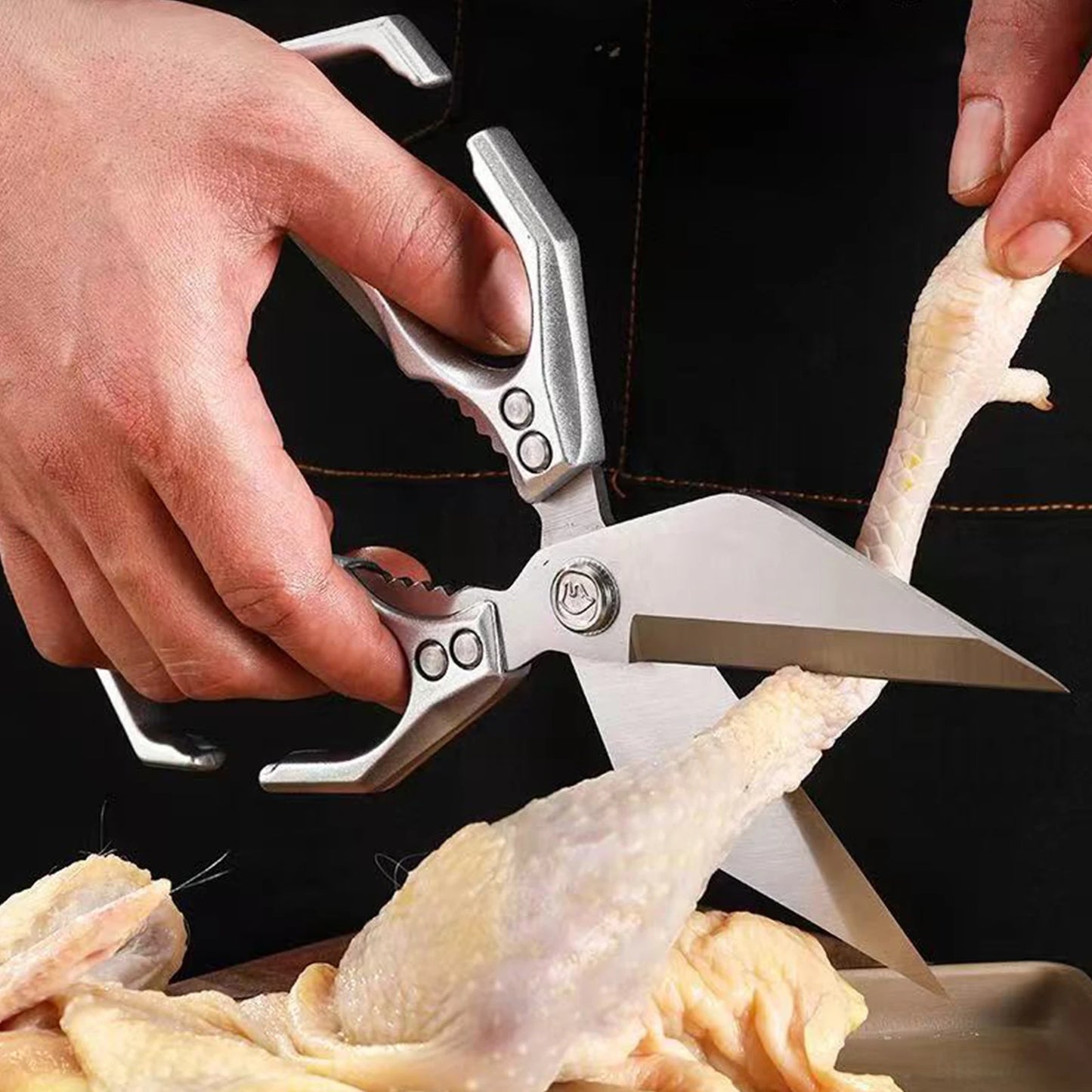 Kitchen Shears Stainless Steel Kitchen Scissors Poultry Scissors for Chicken/Poultry/Fish/Meat/Vegetables/Herbs/BBQ