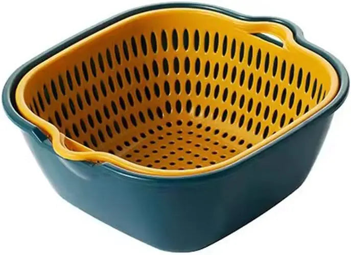 6Pcs Kitchen Multi-Layer Fruits Vegetable Washing Basket Kits/Kitchen Sink Colander Set/for Soaking and Washing Placing Fruit/Ve