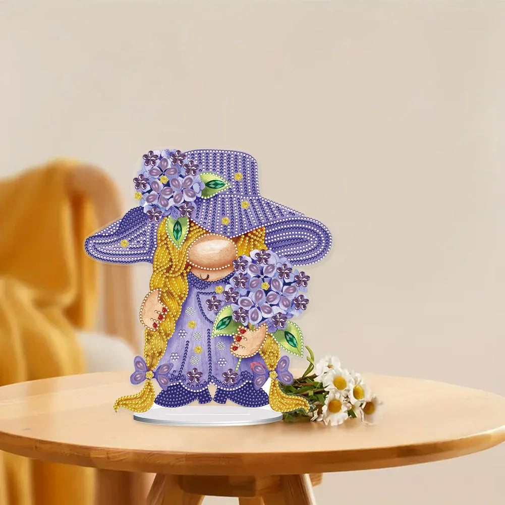 Special Shape Table Top Diamond Painting Ornament Kits Cute Gnome Diamond Painting Desktop Decorations Bedroom Table Decoration