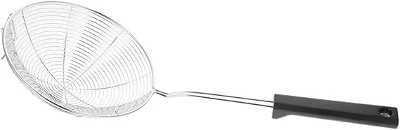 1pc Stainless Steel Skimmer Ladle Portable Colander Spoon for Cooking Efficient Oil Strainer Convenient Hanging Hook for Home R