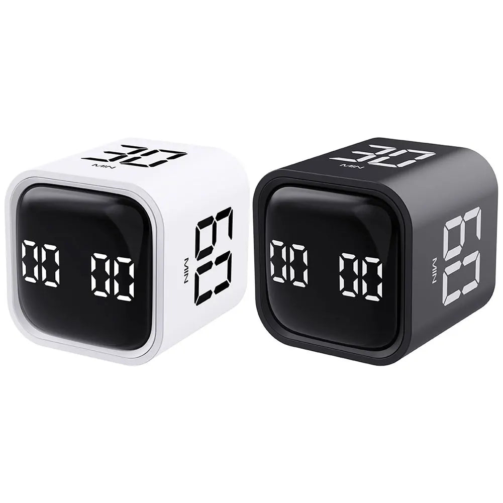 Productivity Cube Timer 5/10/30/60 Minutes and Countdown Mini Digital Timer Countdown Timer for Tasks Work Study Kitchen