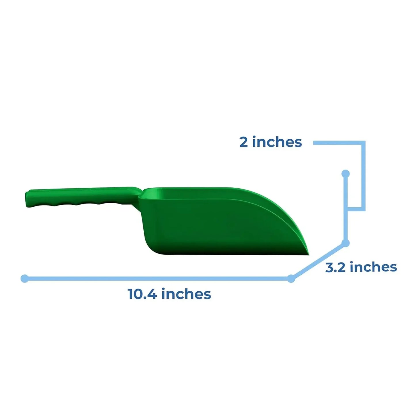 63002 Color-Coded Plastic Hand Scoop - BPA-Free Food-Safe Kitchen Utensils, Restaurant and Food Service Supplies, 16 oz, Green