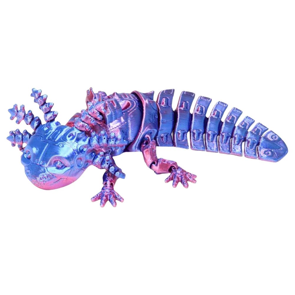 Articulated Mechanical Axolotl Figurine Collectible Axolotl Fidget Toy Executive Desk Toy for Stress Relief Home Decor