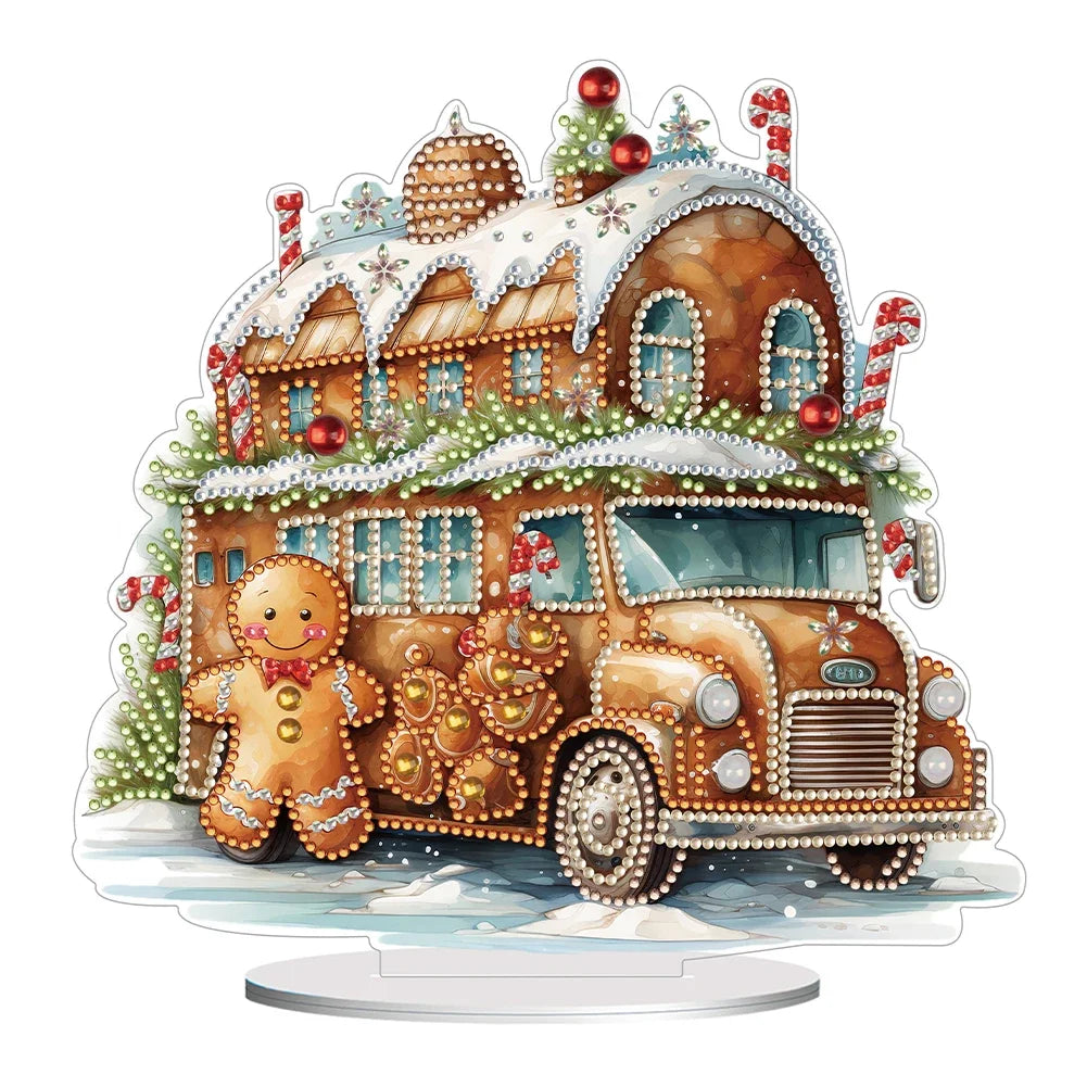 Special Shape Diamond Painting Table Decor Diamond Art Table Decor Christmas Crystal Painting Desktop Kit Gift for Christmas