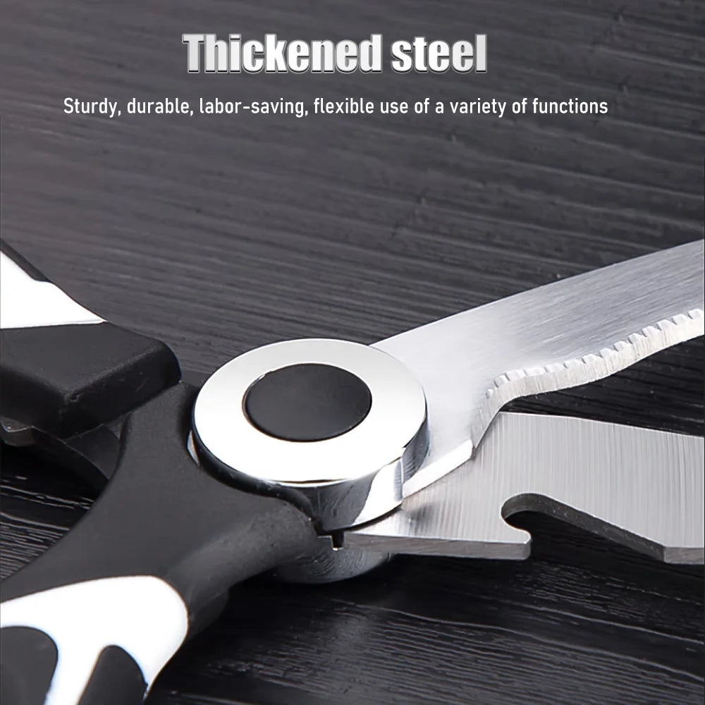 MDHAND Stainless Steel Kitchen Scissors Multi-Purpose Shears Meat Roast Cutting Household Cooking Chicken Wing Fish Kitchen Tool