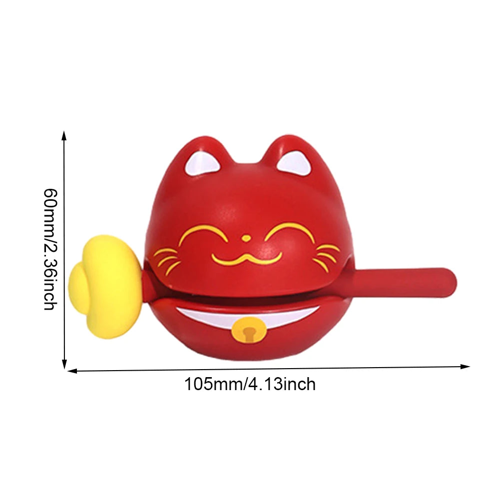 Decompression Wooden Fish Lucky Cat Wooden Fish Soundmaking Percussion Instrument Fortunate Wooden Fish Cat Figurines Decor