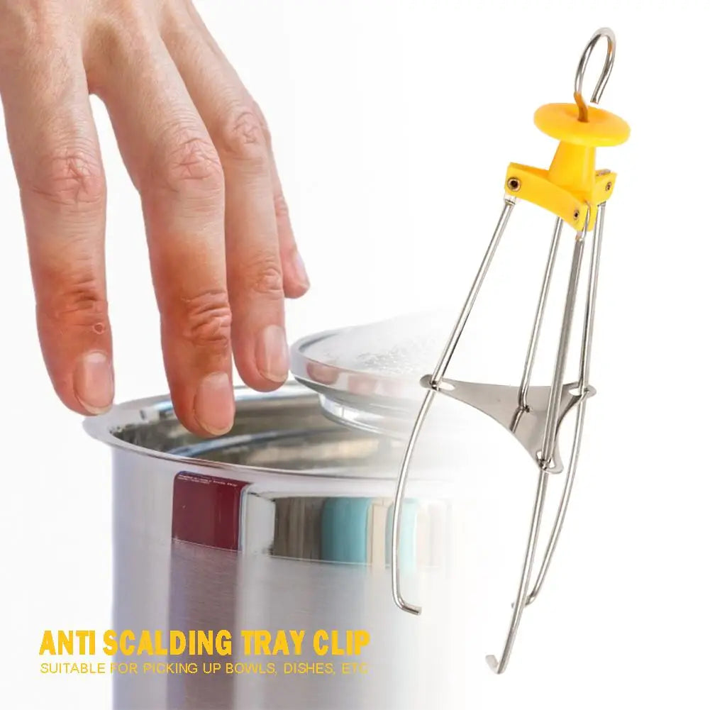 Stainless Steel Pan Dish Gripper Clips Anti-Hot Hot Plate Or Bowls Clamp Holder for Kitchen Home Restaurant Cooking