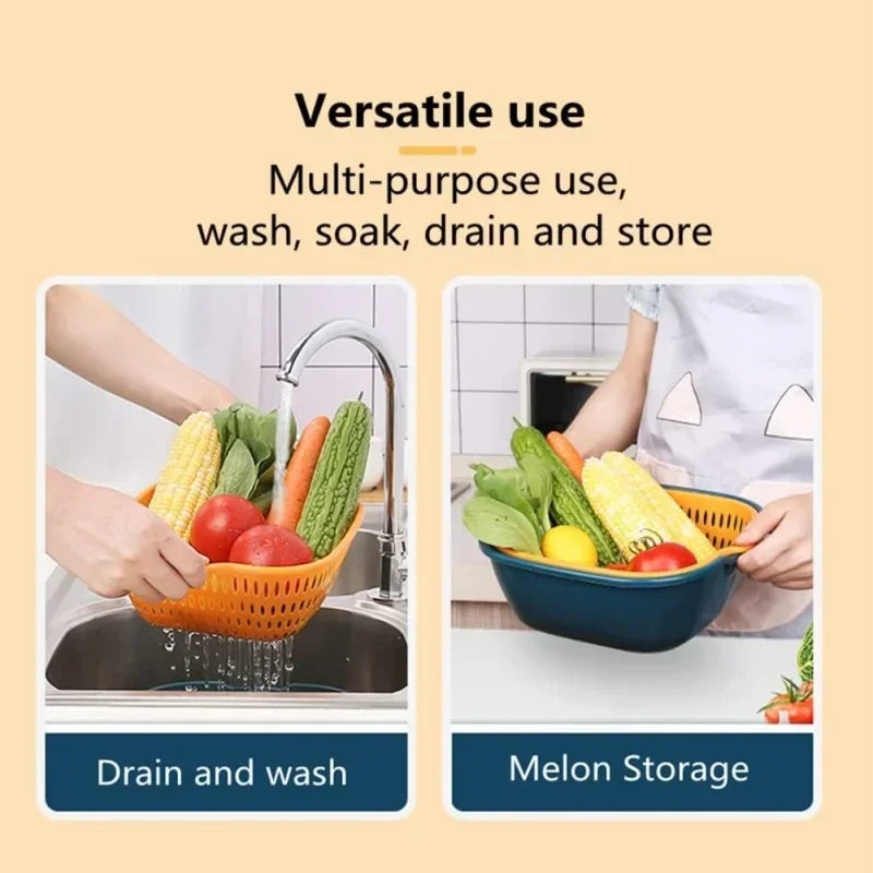 Reusable Kitchen Sink Vegetable drainer Fruit basket For fruit washing Plastic basin vegetable washing basin drain basket Basin