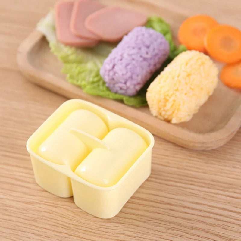1 Set Kitchen Bento Onigiri Rice Ball Kits DIY Sushi Mold Maker New Food Press Non Stick Cylindrical Sushi Kit Tools