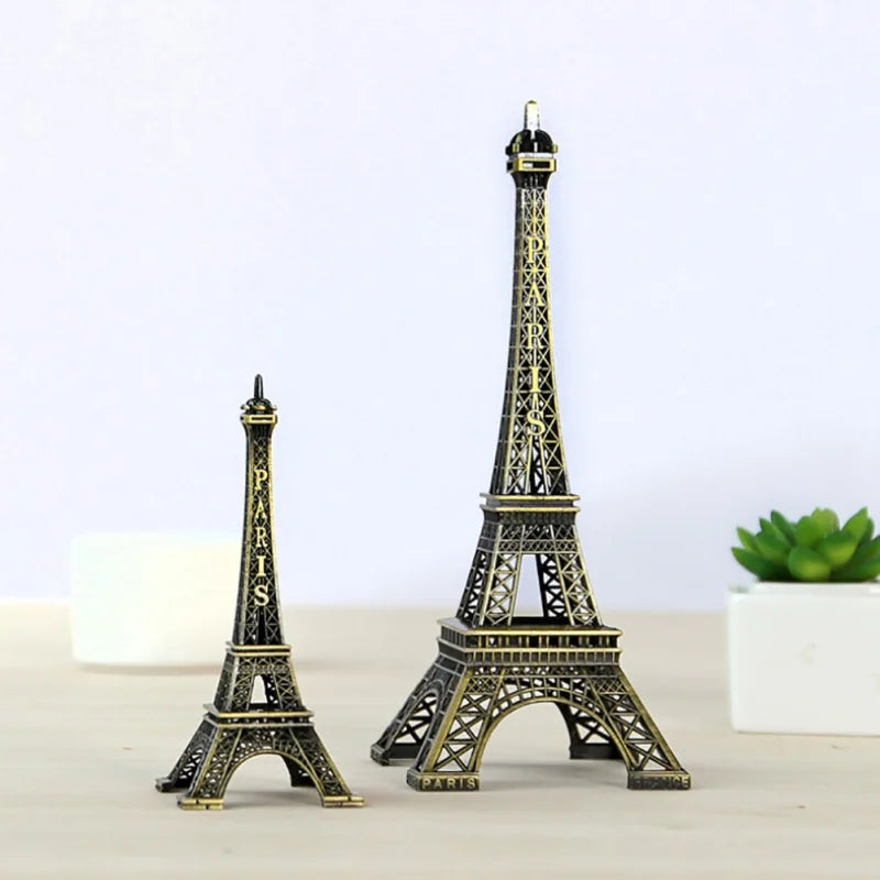 10/15/18/25cm Paris Eiffel Tower Statue European Crafts Retro Model Office Decoration Miniature Building Small Retro Decoration