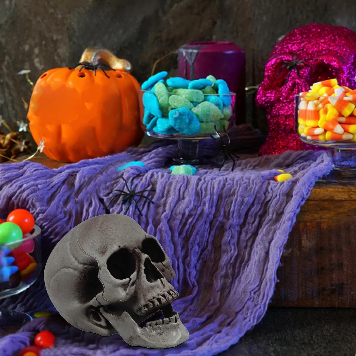 Halloween Large Medium And Small-Sizedskull Props Escape Room Haunted House Decoration Items And Props Decorative Party Supplies