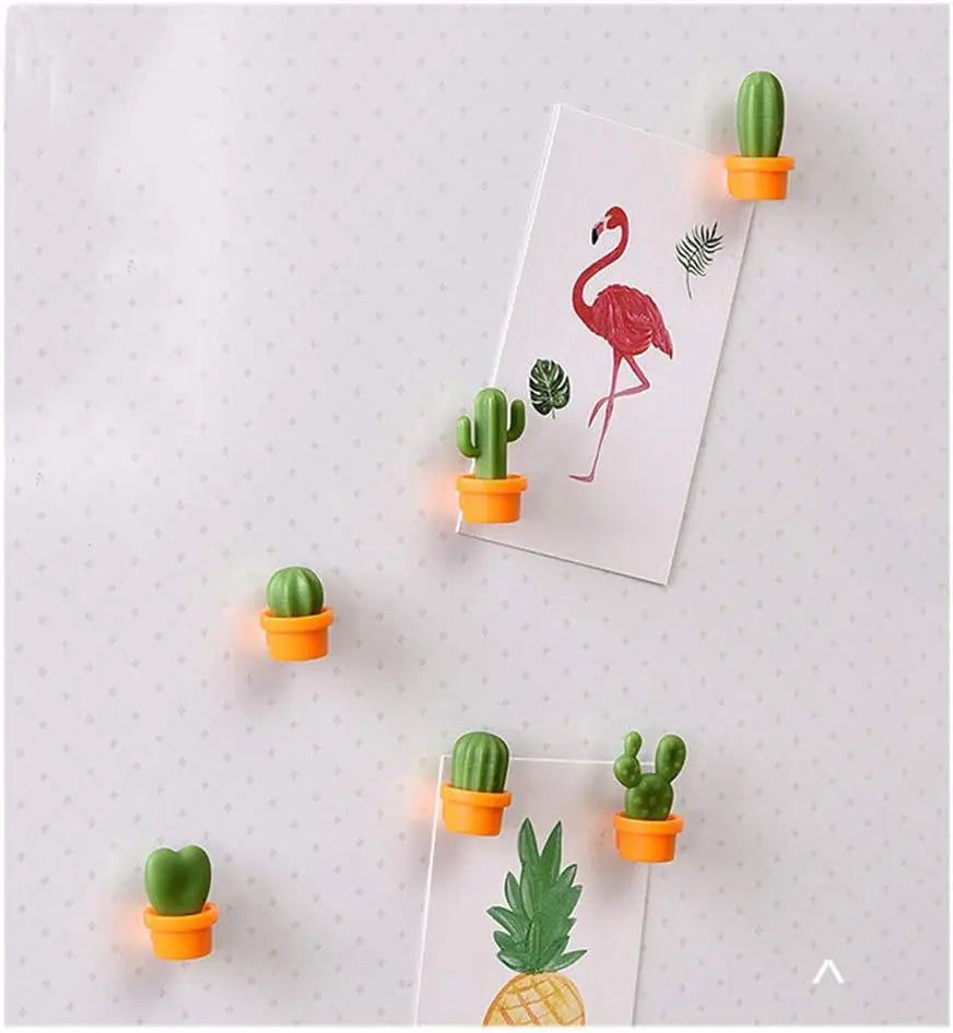 Decorative Refrigerator Magnets, Perfect Fridge Magnets for House Office Personal Use (12Pcs Cactus)
