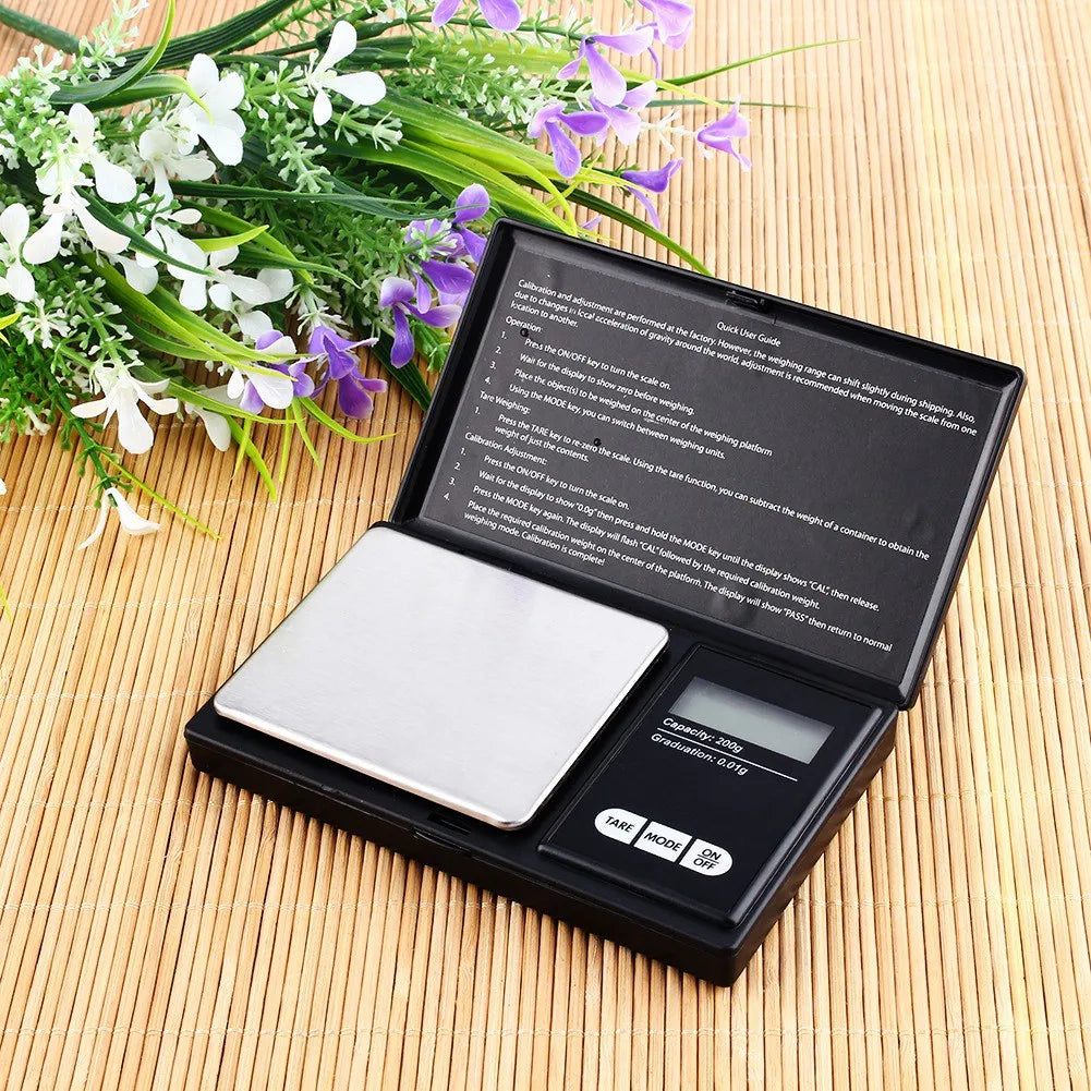 200g X 0.01g Digital Scale Portable Gram Jewelry Gold Silver Herb Digital Scale Kitchen Scale Home Supplies Scale