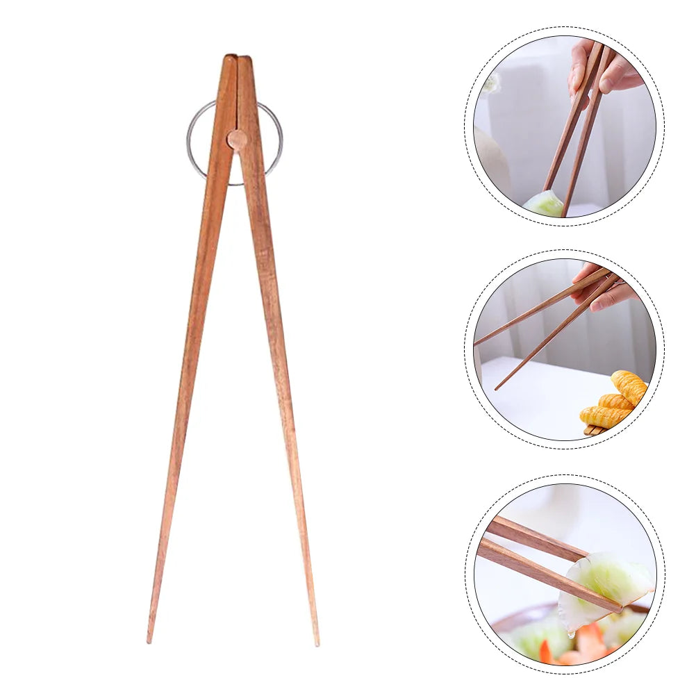 Food Clip Kitchen Tongs Things for Kitchens Cooking Clamp Tweezers Utensils Household Toasters Wooden