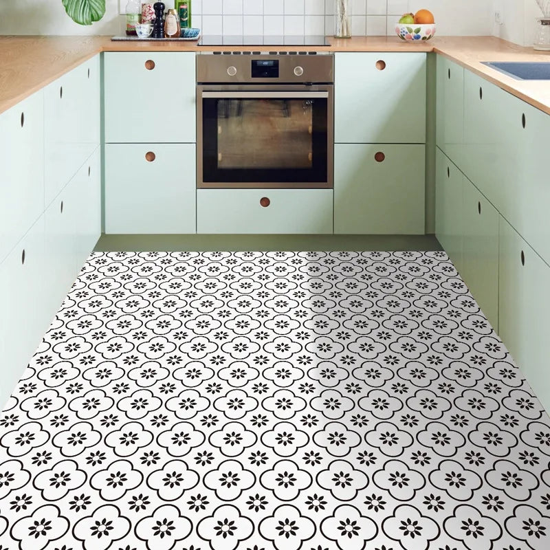 Self-adhesive Flooring Vinyl Mandala Design Floor Sticker Waterproof For Bathroom Living Room Decor Accessories Tiles Non-slip