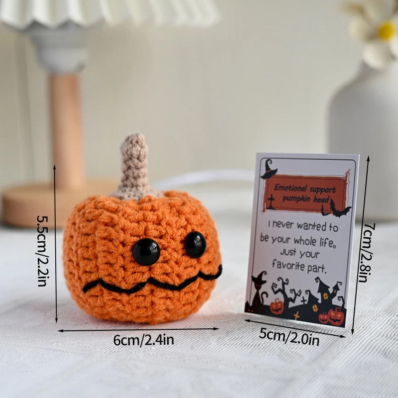 Halloween Pumpkins Crochet Punpkin Ghost Sunflower Desktop Ornament Decoration Halloweren Gift Potted Plant Summerween