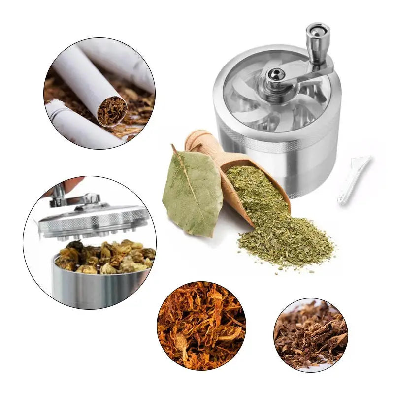Handheld Kitchen Spices Grinder For Nutmeg, Ginger, Rock Salt & Peppercorns, Manual Crusher Tool For Seasoning & Cooking Needs