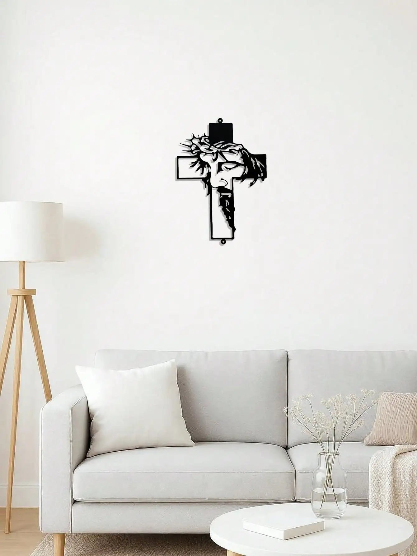 Premium 11.8Inch Jesus Metal Cross Wall Hanging–Rustic Christian Home Decor for Indoor&Outdoor Walls,Faith-Based Art for Bedroom