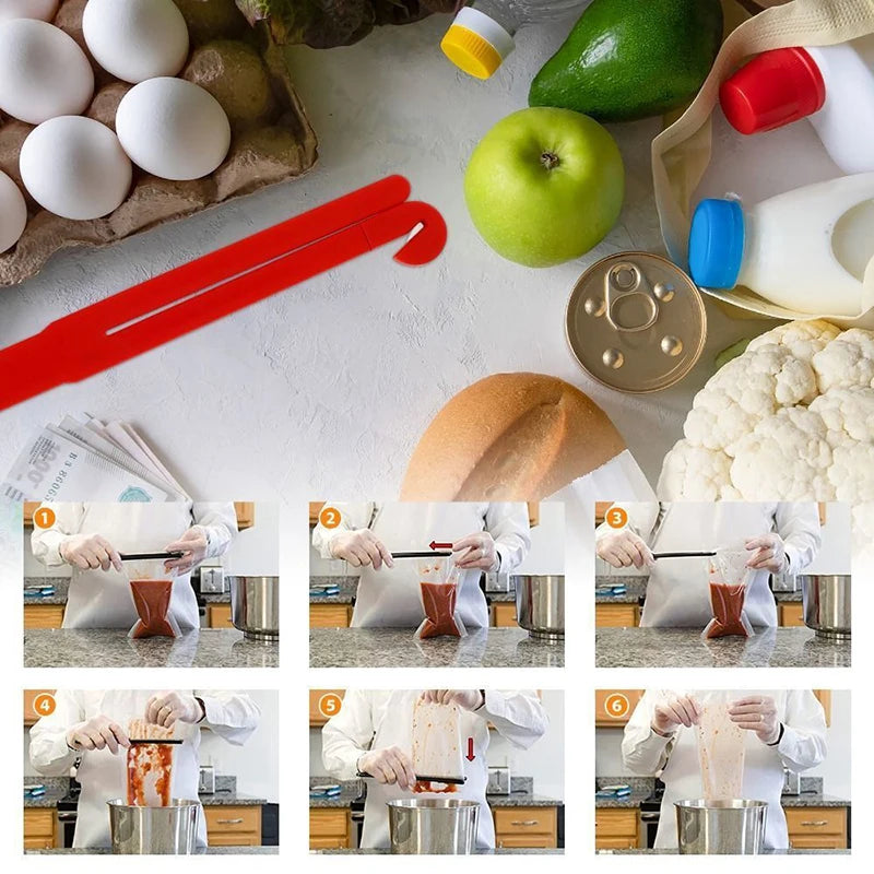Home Kitchen Lightweight Reusable Portable Food Bag Opener Food Bag Cutter Kitchen gadgets Food Pouch Squeezer