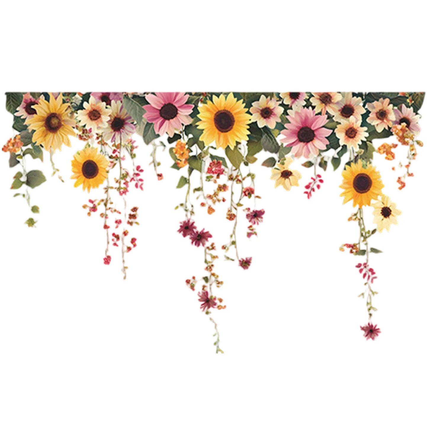 Floral and Foliage Wall Decals Peel and Stick Mural Art for Home Decor Bedroom Living Room Accent Wall Background Decoration