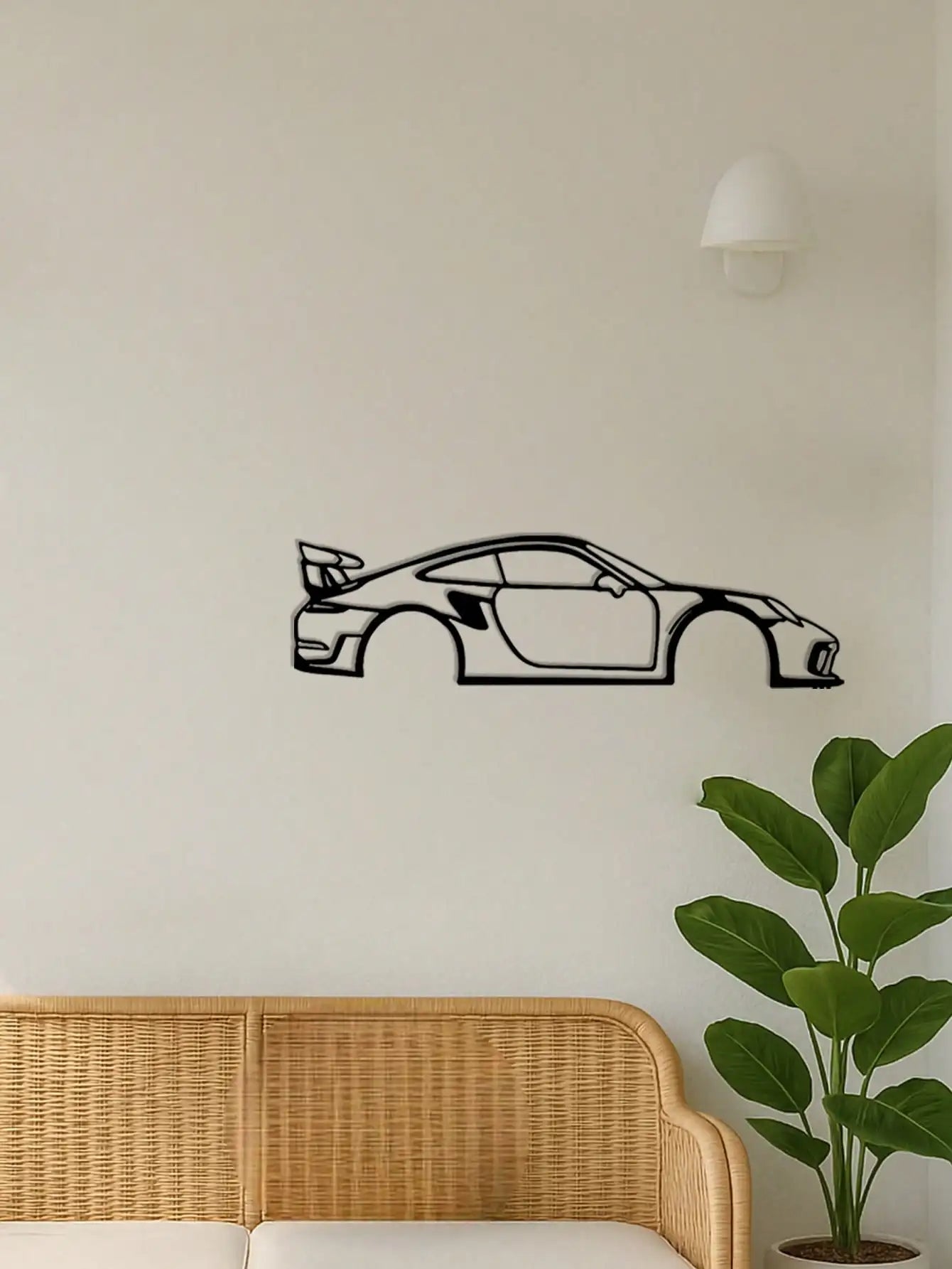 Black Metal Wall Art - Modern Geometric Wall Decor For Bedroom,Living Room, Nursery & Kids Room - Minimalist Aesthetic Room Deco