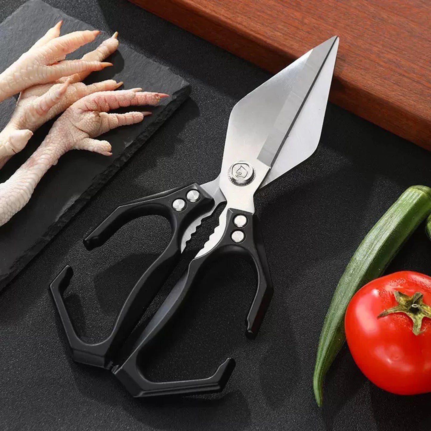 Kitchen Shears Stainless Steel Kitchen Scissors Poultry Scissors for Chicken/Poultry/Fish/Meat/Vegetables/Herbs/BBQ