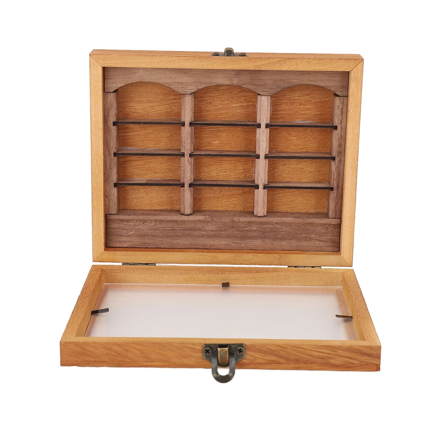 Miniature Book Boxes Display Case Stylish Miniature Bookshelf Decoration 196 Folded Books Artistic Exquisite for Coffee Shop