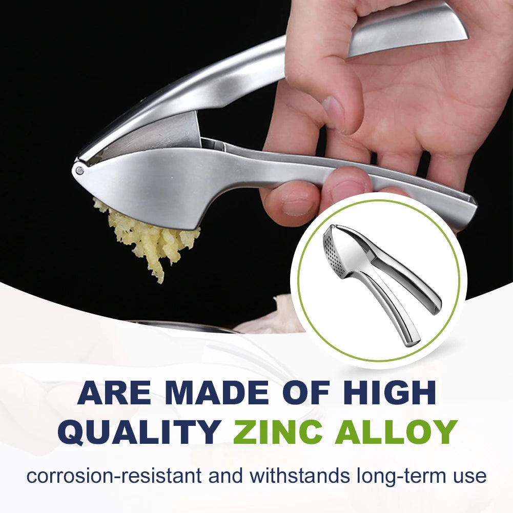 Garlic Mincer Tool Garlic Press Detachable for Easy Cleaning Super Easy To Use Garlic Presser with Easy-Squeeze Ergonomic Handle
