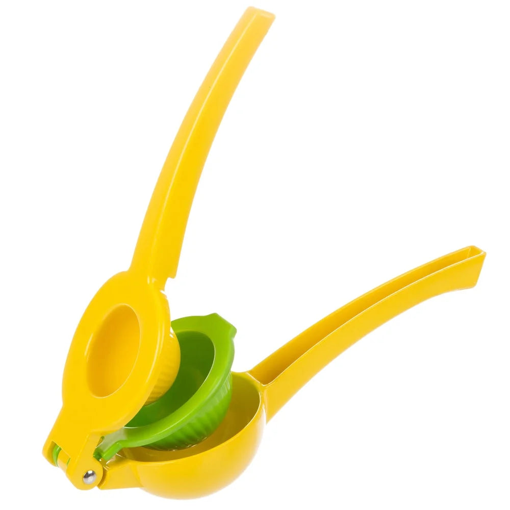 2-in-1 Lemon Lime Squeezer Dual-Cavity Juicer Heavy-Duty Aluminum Ergonomic Handles Easy Clean Dishwasher Safe Kitchen Gadget