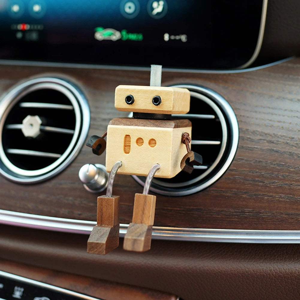Handmade Shaking Feet Doll Funny Wood Desktop Decor Creative Wooden Man Figurine Handcrafted Statue for Car Dashboard Decor