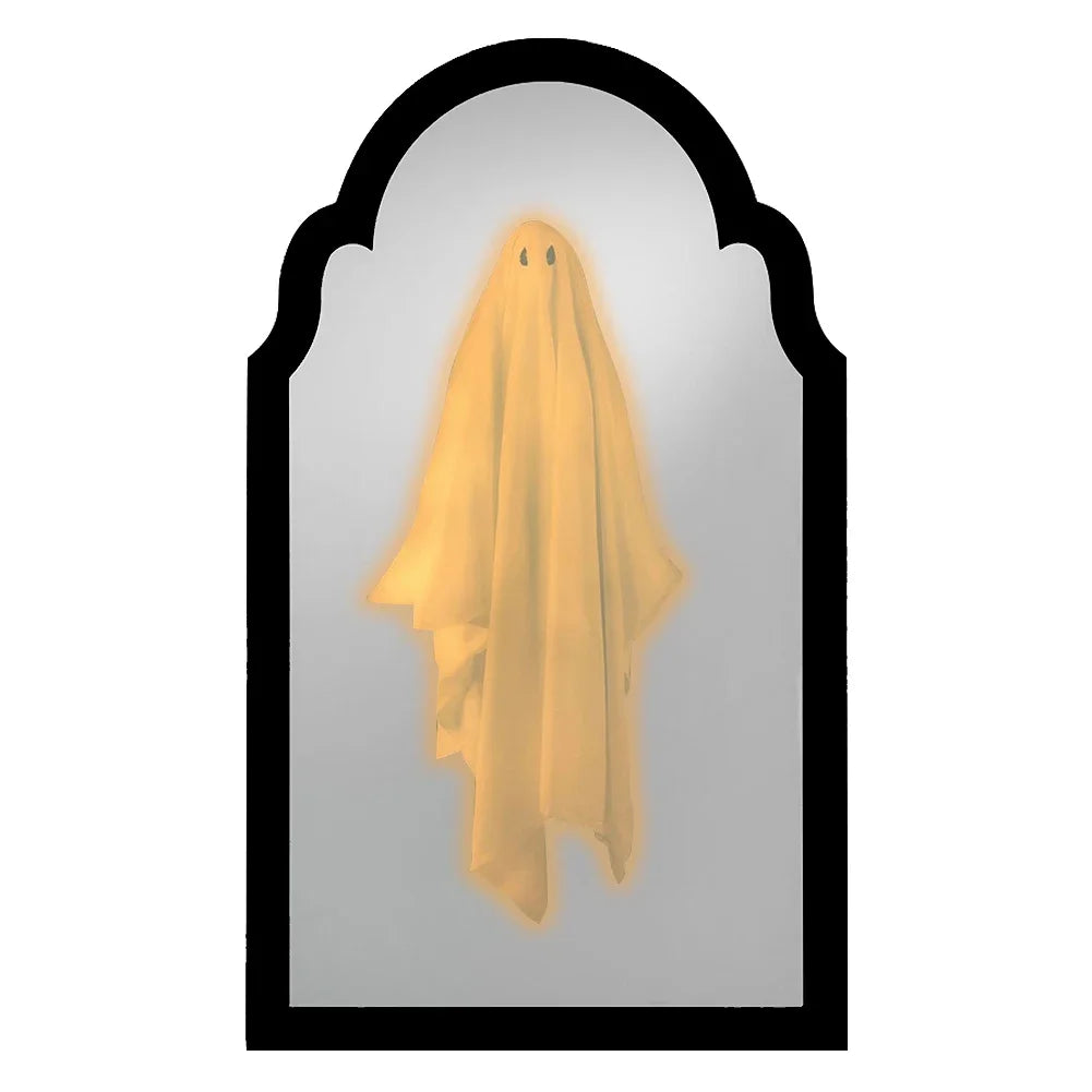 NEW Ghost Mirror Halloween Decorations Night Light Spooky Apparition Halloween Hologram Ghost Mirror Prank Halloween Party Decor