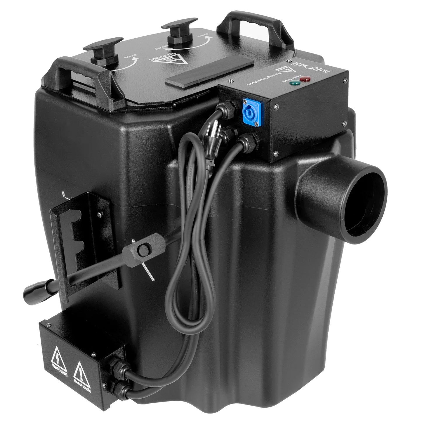 6000W Dry Ice Fog Machine Black Stainless Steel, Large 2152ft² Coverage, Intelligen for Large Stage Performances