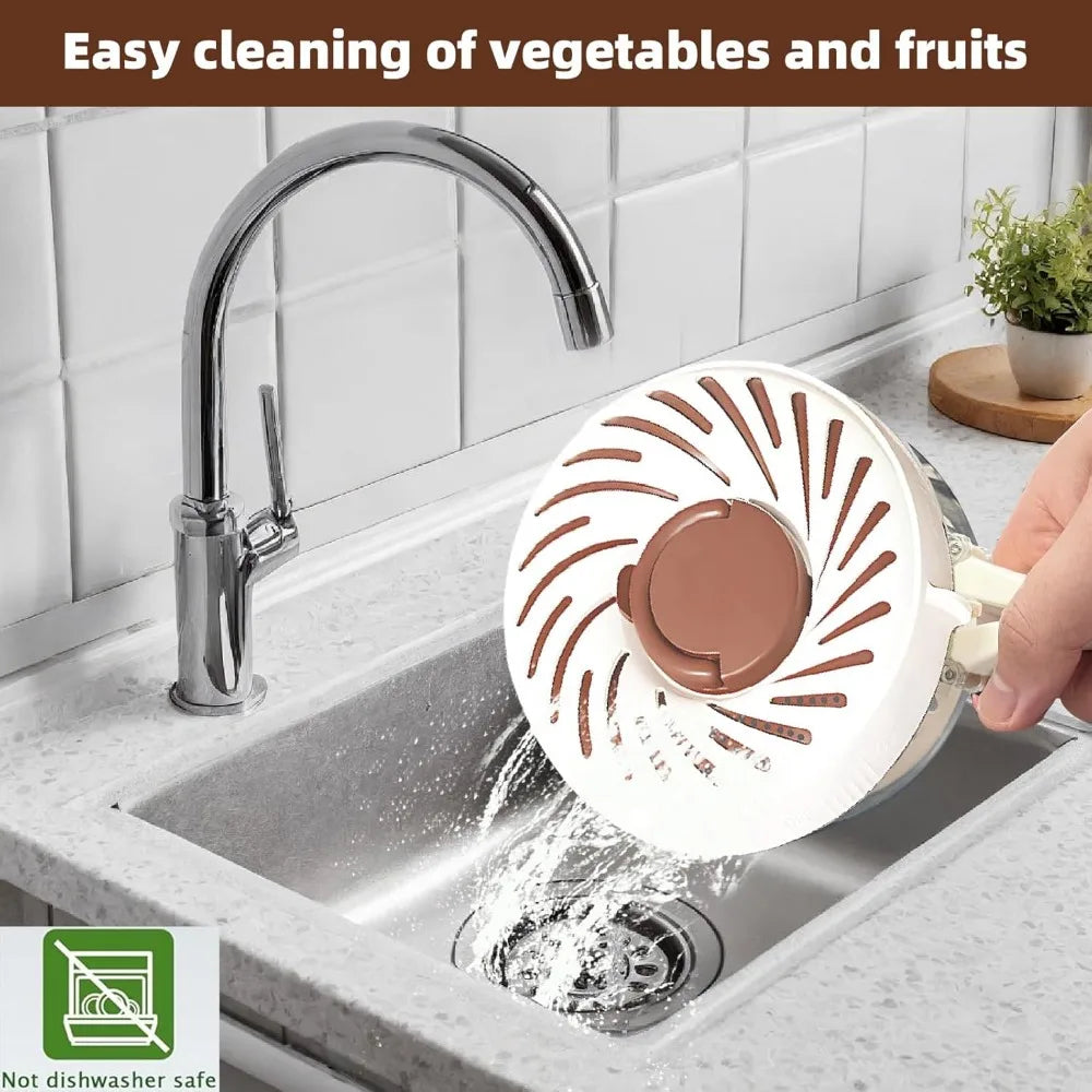 2025 New Fruit Washing Bowl with Strainer Lid and Handle,3 in 1 Multipurpose Drain Basket,Fruit and Vegetable Washer,Fruit Colan