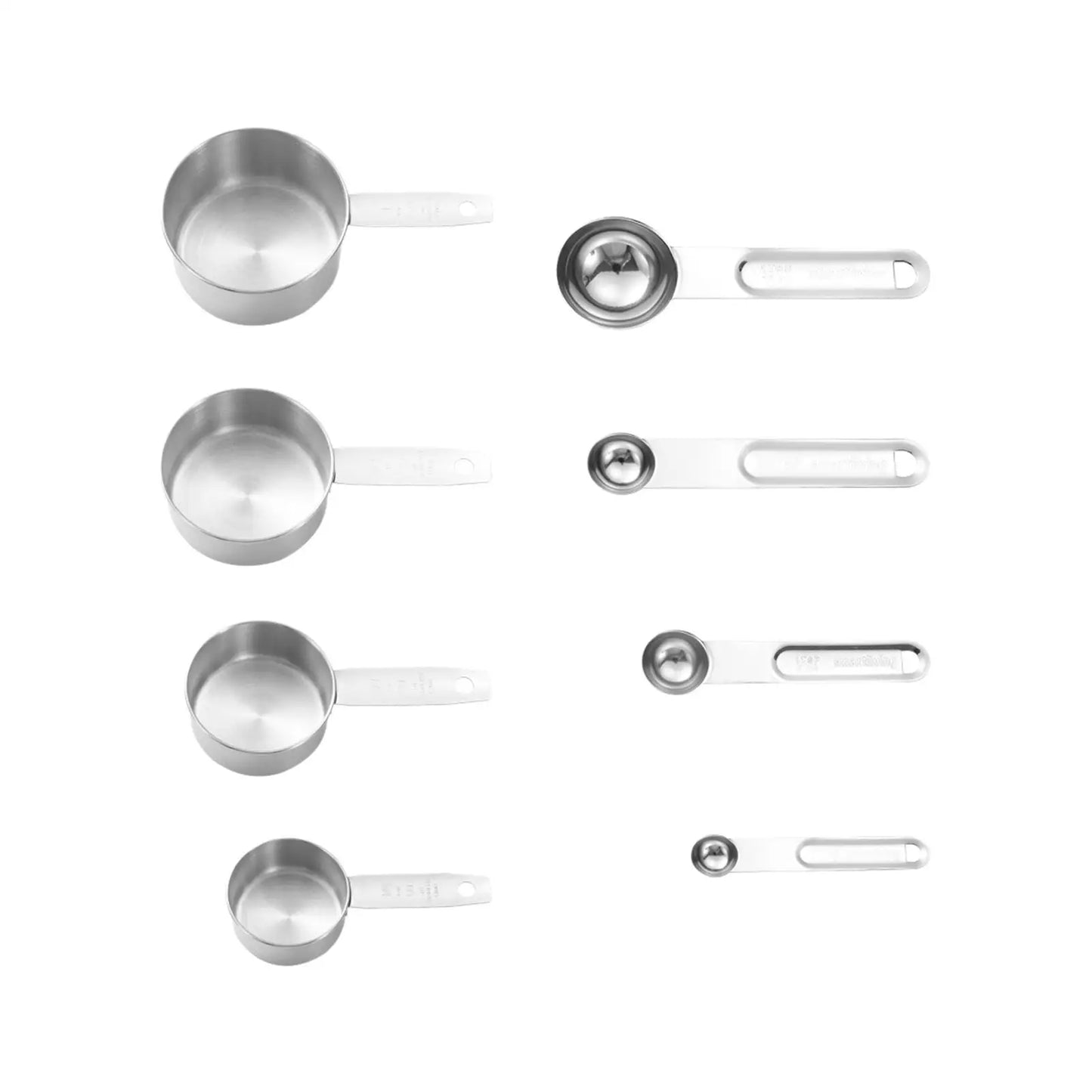 8x Measuring Cups and Spoons Set Tablespoon Kitchen Coffee Measure Set Measuring