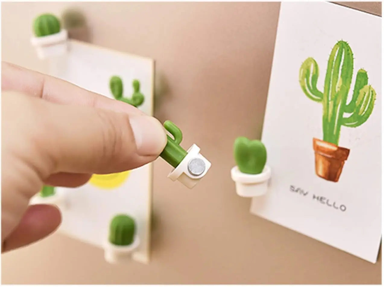 Decorative Refrigerator Magnets, Perfect Fridge Magnets for House Office Personal Use (12Pcs Cactus)