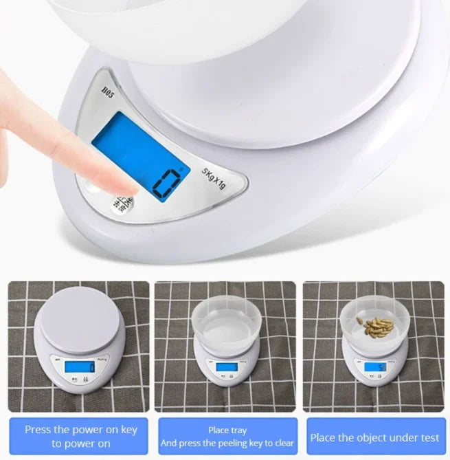 1pc 5kg Portable Digital Scale Scales Food Balance Measuring Weight Kitchen LED Electronic Scales