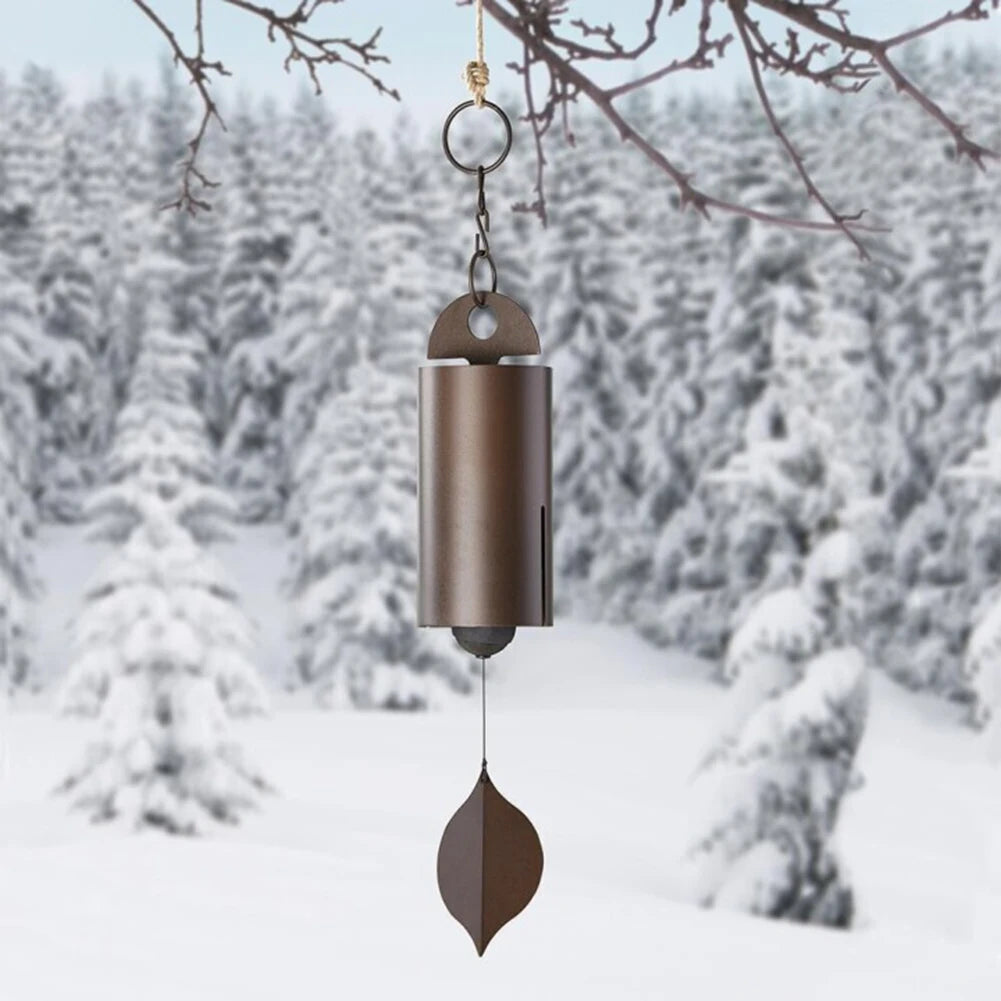 Leaves Wind Chimes Retro Style Serenity Bell Wind Chimes Deep Resonance Metal Deep Tone for Patio Yard Porch Garden Decor
