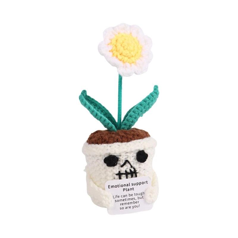 Halloween Pumpkins Crochet Punpkin Ghost Sunflower Desktop Ornament Decoration Halloweren Gift Potted Plant Summerween