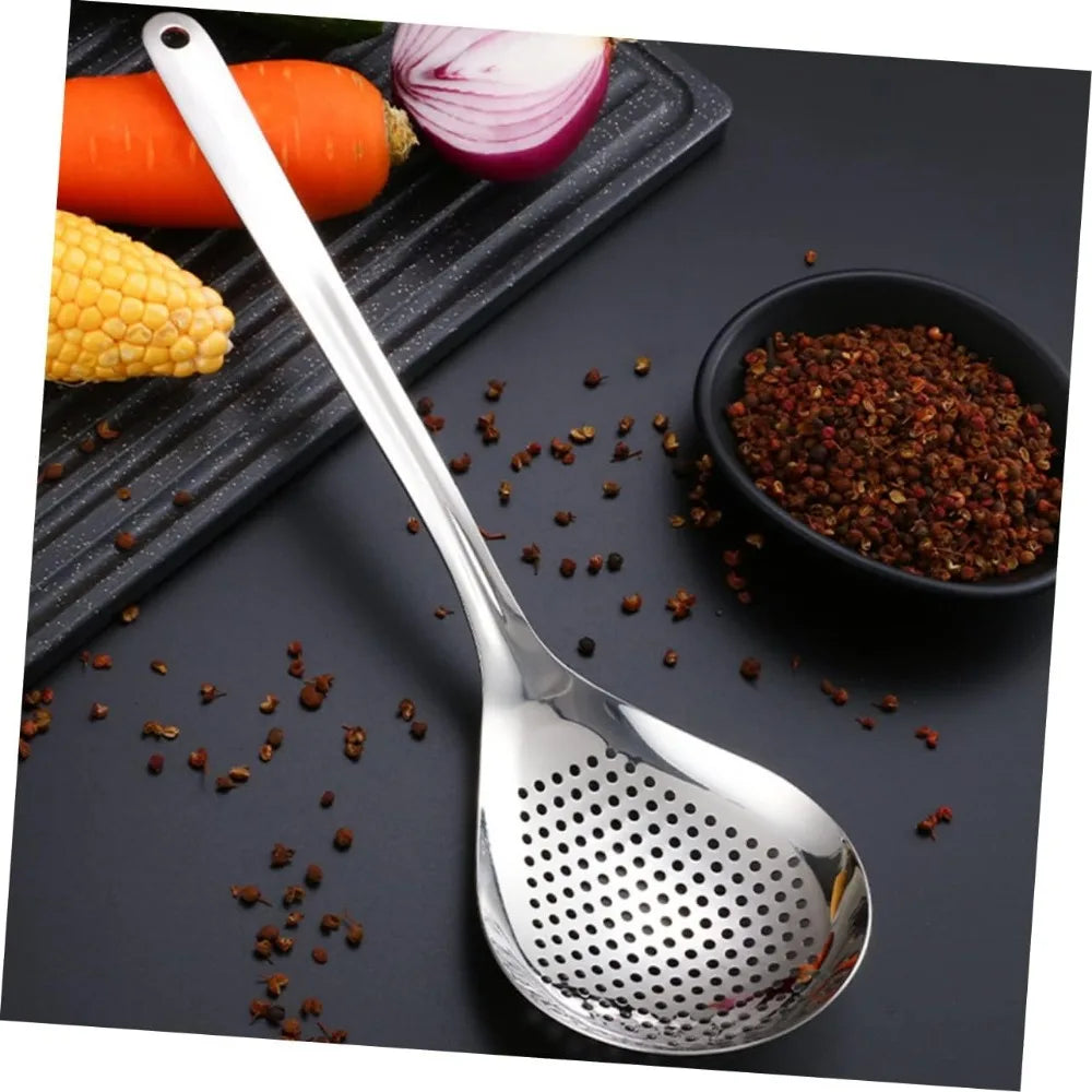 Kitchen Cooking Tool Stainless Steel Colander Slotted Ladle Spoon for Frying
