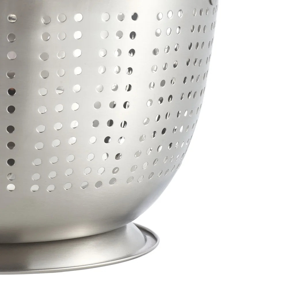 Stainless Steel Colander 3QT Strainer Draining Rinsing Pasta Fruits Vegetables Kitchen Tool Dishwasher Safe Durable Handles