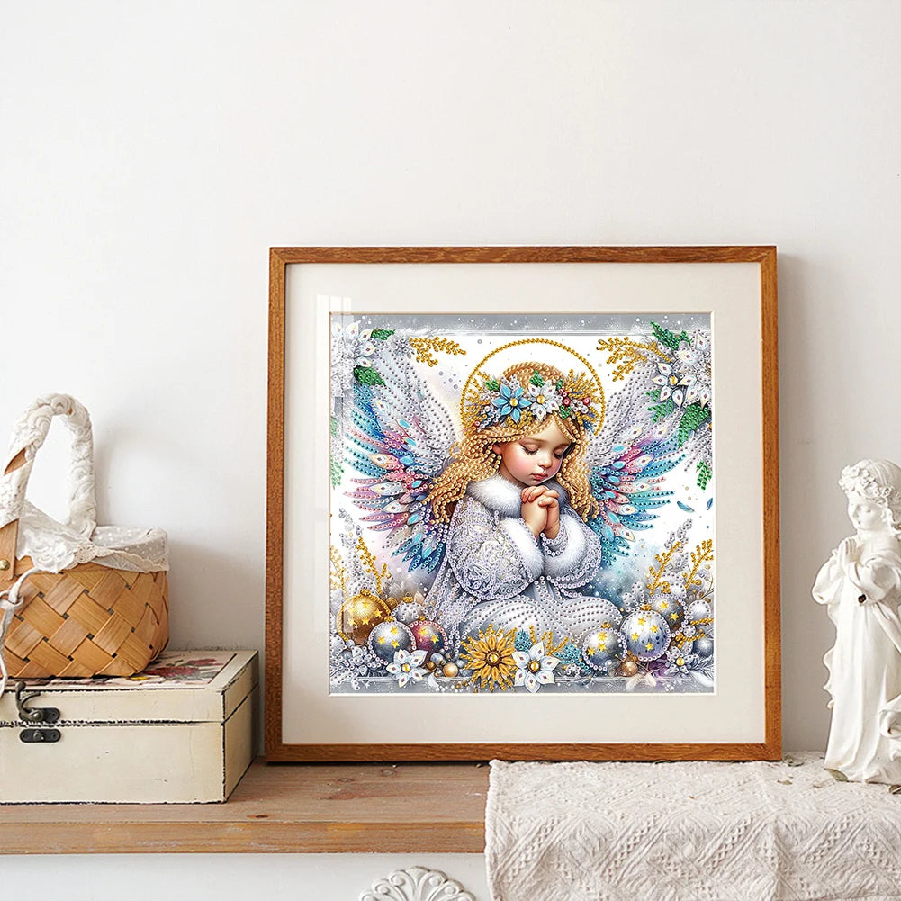 5D DIY Partial Special Shaped Drill Diamond Painting Kit Angel Child Decoration