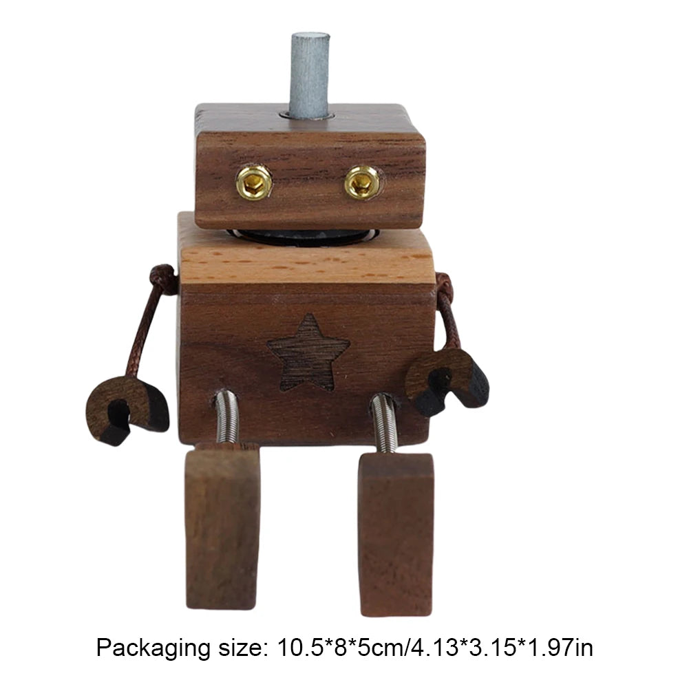 Handmade Shaking Feet Doll Funny Wood Desktop Decor Creative Wooden Man Figurine Handcrafted Statue for Car Dashboard Decor
