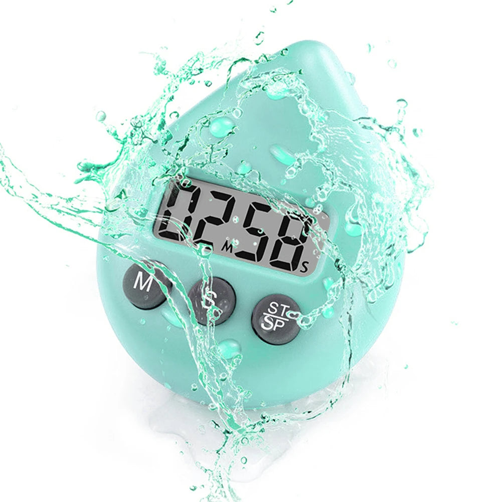 Digital Timer Waterproof Shower Timer Magnetic Backing Kitchen Timer Bathroom Timer Shower Clock for Kitchen Bathroom