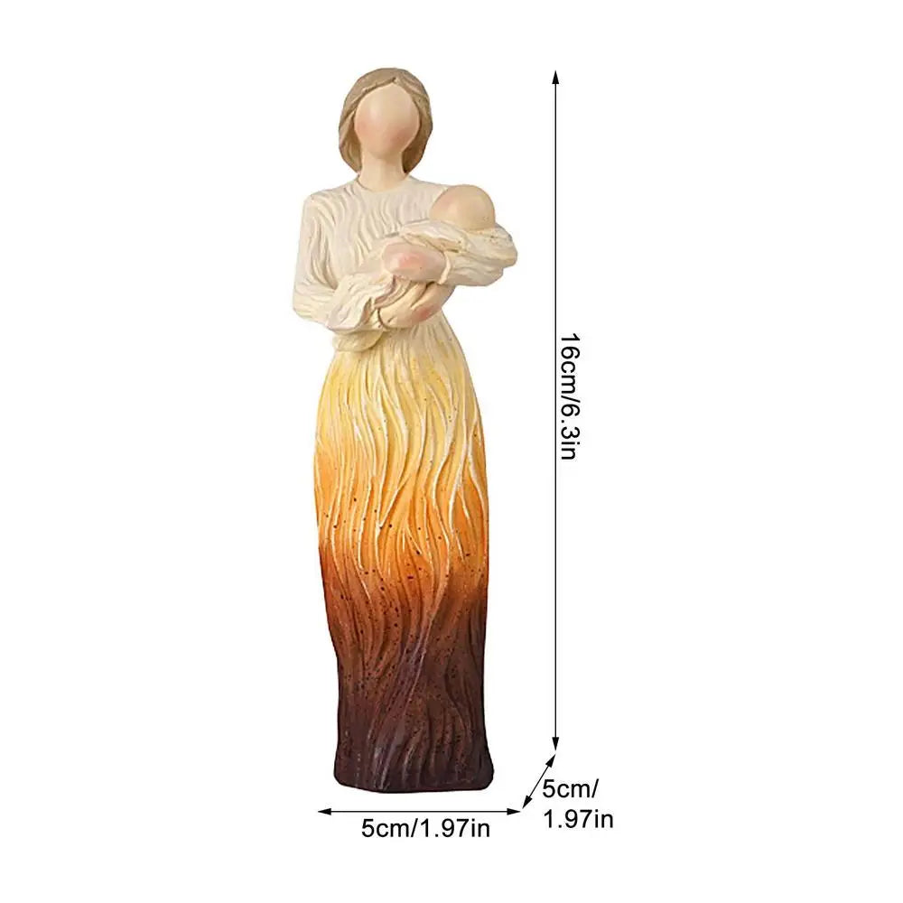 Nordic Angel Love Family Resin Figure Figurine Ornaments Family Happy Time Home Decor Crafts Statue Mother's Day Birthday Gifts