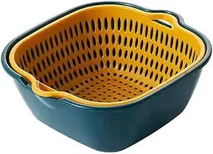 6Pcs Kitchen Multi-Layer Fruits Vegetable Washing Basket Kits/Kitchen Sink Colander Set/for Soaking and Washing Placing Fruit/Ve